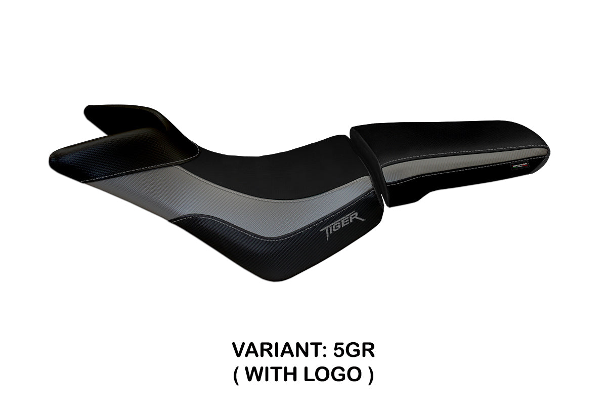 Triumph Tiger 800 800XC 2010-2020 Seat Cover Tappezzeria Italia TPZ in Grey and Black