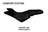 Funda de asiento Tappezzeria Italia TPZ Comfort para Triumph Tiger 800 800XC 2010-2020 en negro
