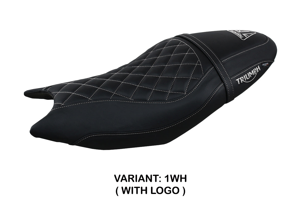 Triumph Trident 660 2021-2025 Seat Cover Tappezzeria Italia TPZ in Black White Diamond