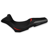 Funda de asiento Tappezzeria Italia TPZ Comfort para Triumph Tiger 1050 Sport 2013-2020 en gris y rojo