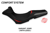 Funda de asiento Tappezzeria Italia TPZ Comfort para Triumph Tiger 1050 Sport 2013-2020 en gris y rojo