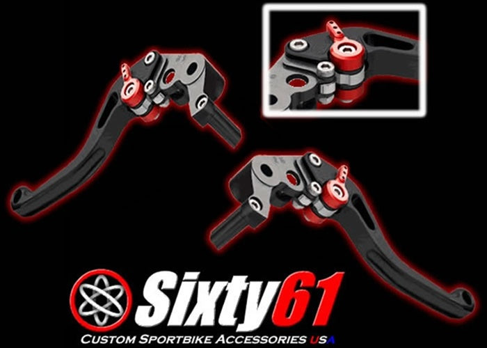 Triumph Brake & Clutch Levers, Black Shorty Adjustable | Sixty61