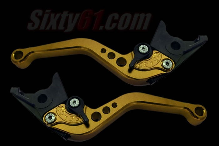 Honda Brake & Clutch Levers, Gold Shorty Adjustable | Sixty61