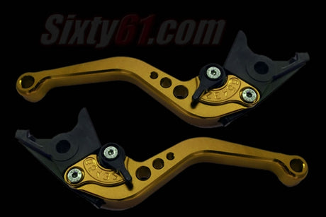 Honda Brake & Clutch Levers, Gold Shorty Adjustable