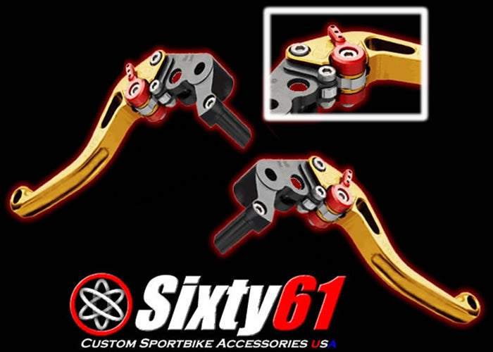 Kawasaki Brake & Clutch Levers, Gold Shorty Adjustable | Sixty61