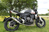 Escape Triumph Trident 660 2021-2024 GPR Sistema completo M3 Titanio Natural