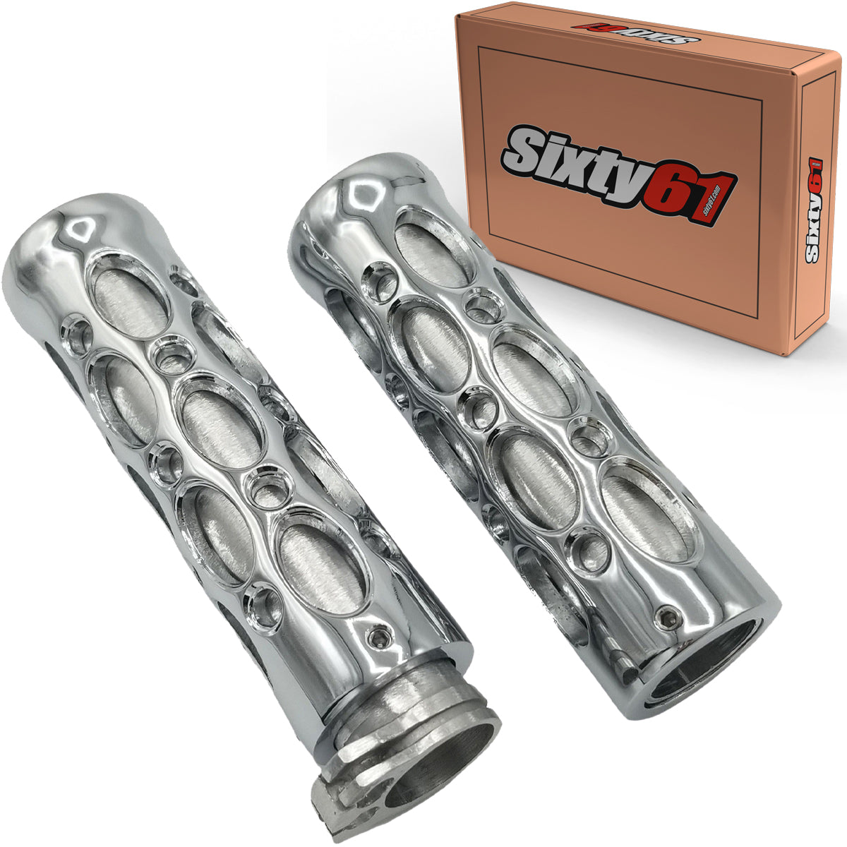 Yamaha YZF 600 R1 R6 R6S Holy Grips in Chrome