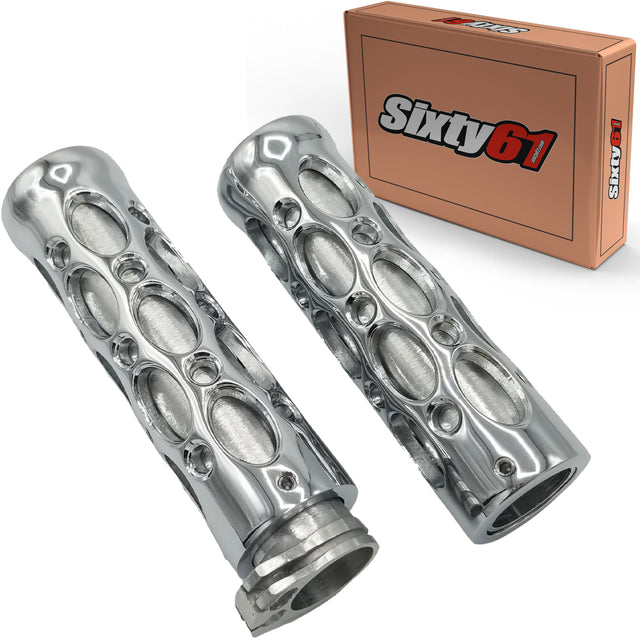 Yamaha YZF 600 R1 R6 R6S Holy Grips in Chrome