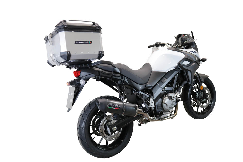 Suzuki V-Strom 650 2012-2016 GPR Tech 55L Aluminum Top Case, Silver with Mounting Plate - photo 1
