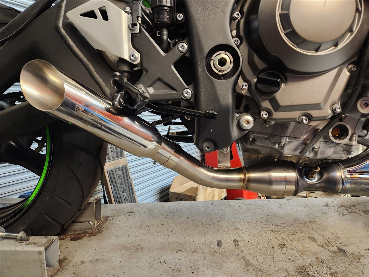 Kawasaki Ninja ZX10R ZX1000 Exhaust 2021-2026 Shorty Polished by