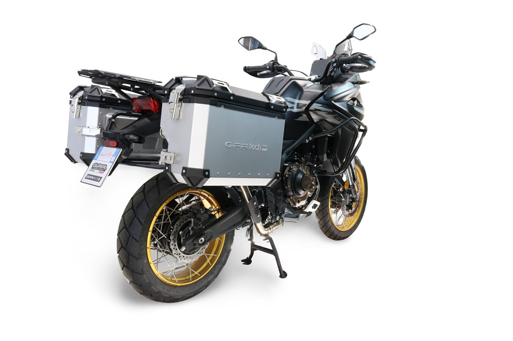 Voge 625DSX 2024-2025 GPR Tech 38+32L Aluminum Side Cases, Silver with Pannier Holders - photo 2