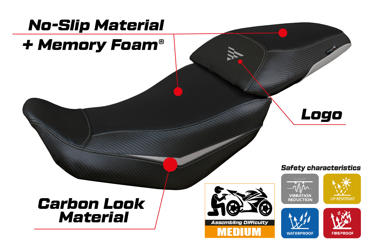 Voge Valico 500 DS DSX 2020-2024 Seat Cover Tappezzeria Italia TPZ Comfort in Silver