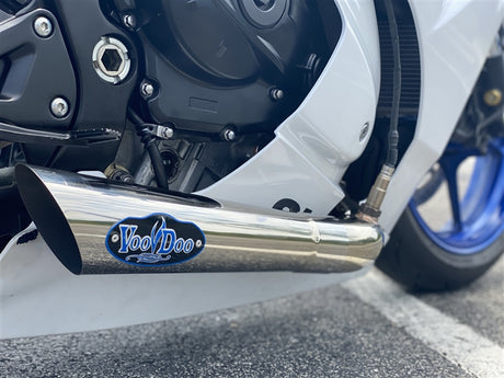 Suzuki Hayabusa 1999-2020 Polished Slash Sidewinder Race Exhaust by Voodoo