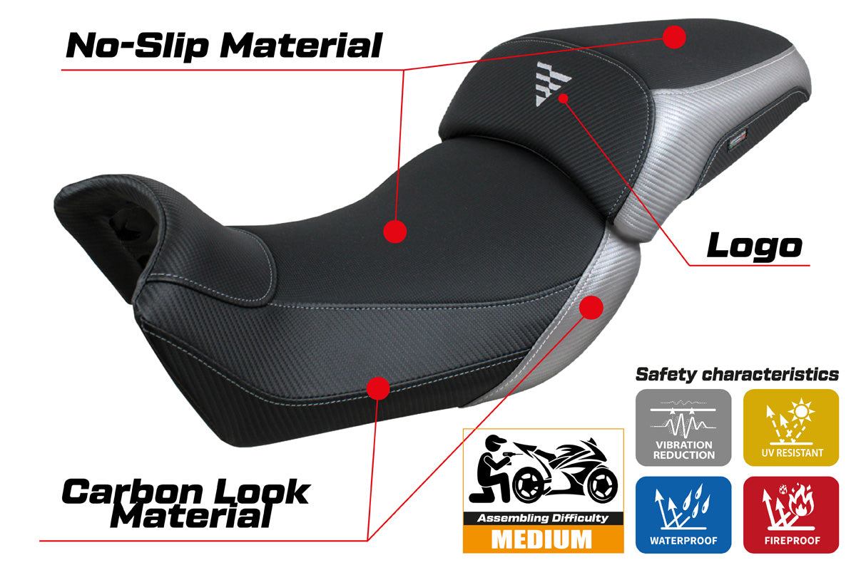 Voge Valico 650 DS 2021-2024 Seat Cover Tappezzeria Italia TPZ in Silver