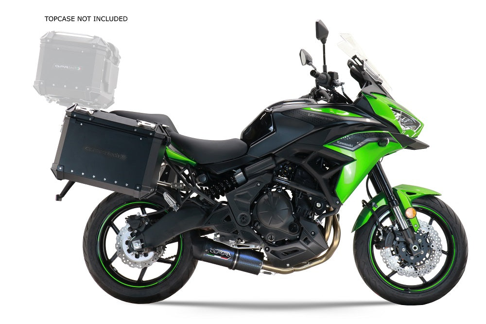Kawasaki Versys 650 2021-2022 GPR Tech 38+38L Aluminum Side Cases, Black with Pannier Holders - photo 1