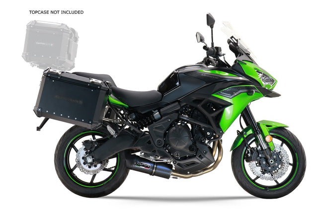 Kawasaki Versys 650 2021-2022 GPR Tech 38+38L Aluminum Side Cases, Black with Pannier Holders - photo 1