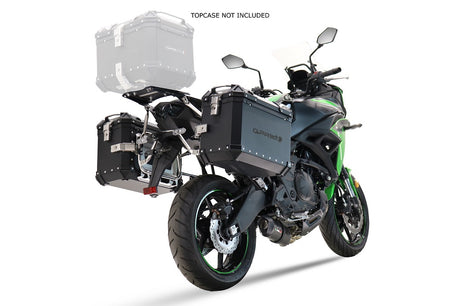 Kawasaki Versys 650 2021-2022 GPR Tech 38+38L Aluminum Side Cases, Black with Pannier Holders - photo 2