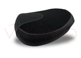 Fundas de asiento Volcano para Suzuki Hayabusa 2008-2020, delanteras y traseras, con aspecto de carbono y agarre en negro y azul.