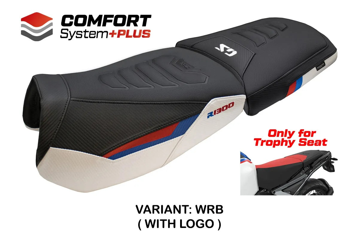BMW R1300GS ADV Trophy 2024-2026 Seat Cover TPZ Italia Comfort Plus White Red Blue