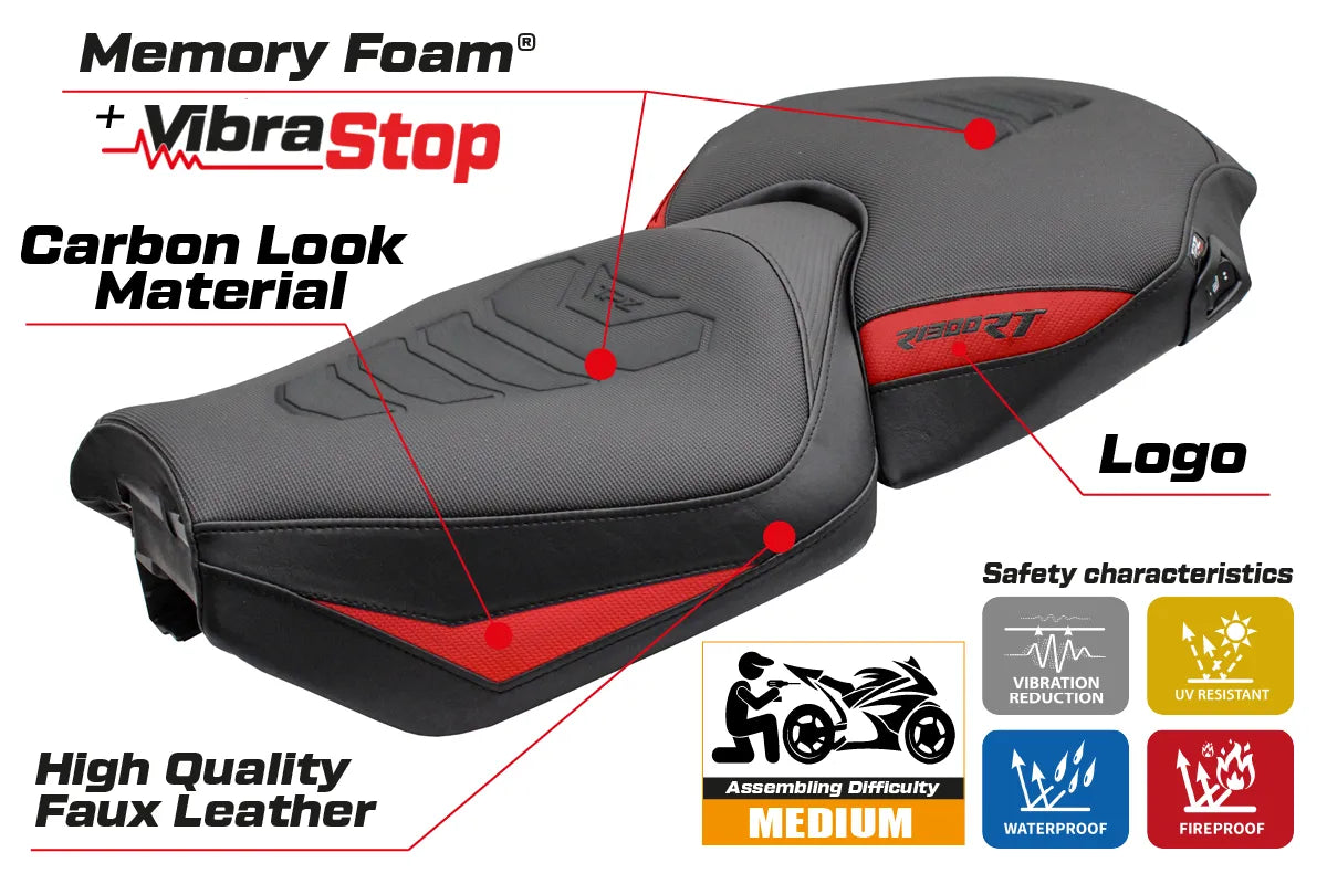BMW R1300RT 2025-2026 Seat Cover TPZ Italia Comfort Plus Red