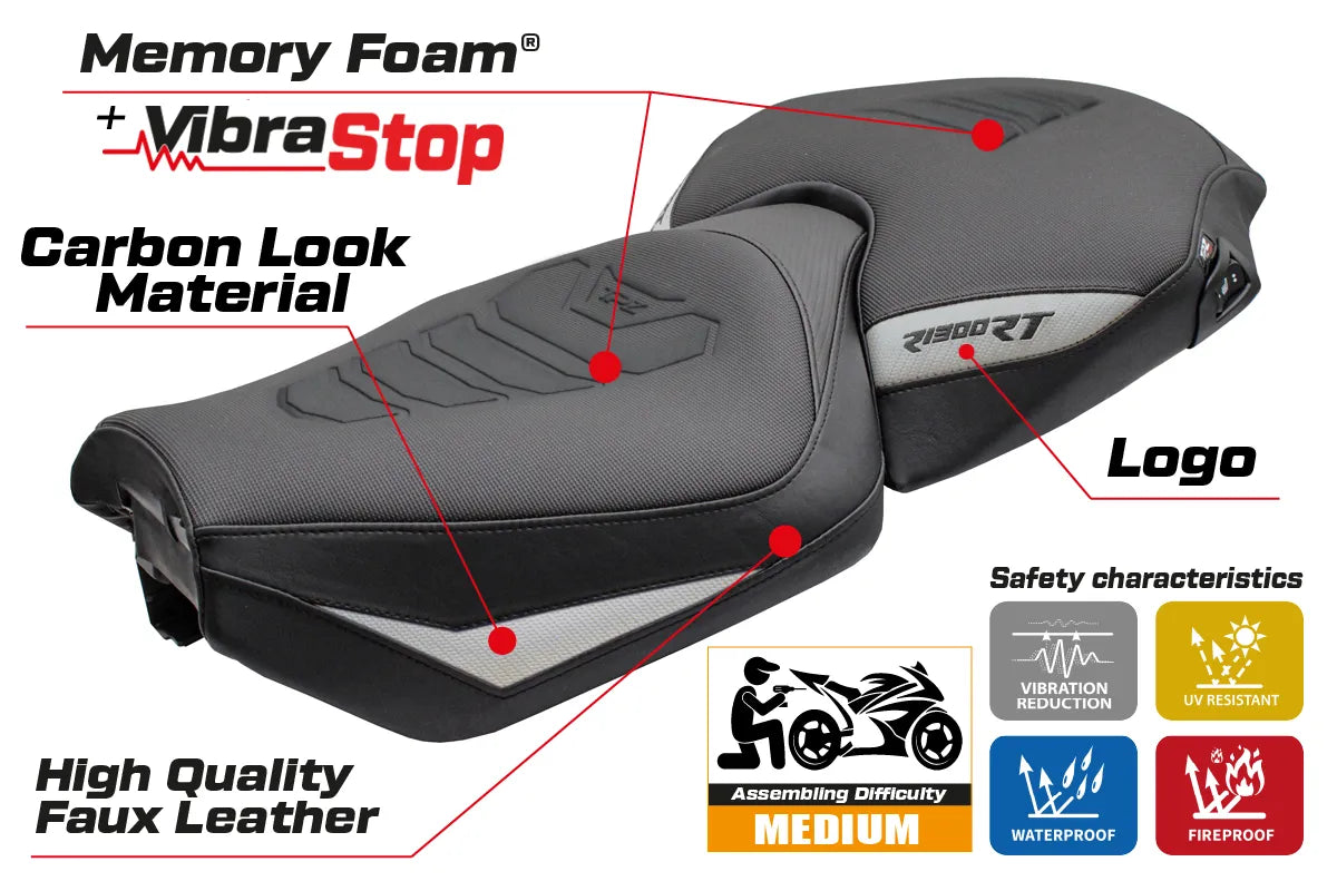 BMW R1300RT 2025-2026 Seat Cover TPZ Italia Comfort Plus Silver