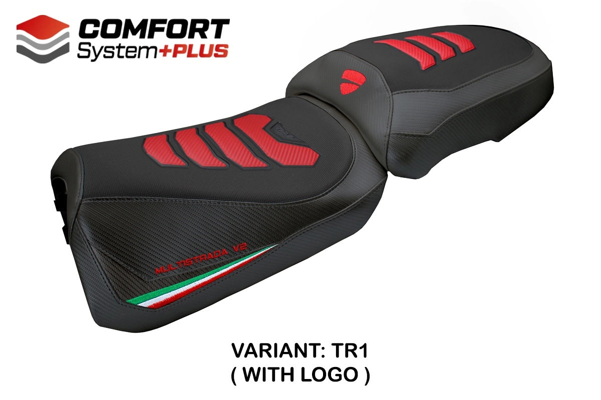 Ducati Multistrada V2 2025-2026 Seat Cover TPZ Italia Comfort Plus Tricolor