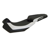Funda de asiento Aprilia Caponord 1200 2013-2016 2017 Tappezzeria Italia TPZ Comfort Blanco Negro