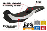 Funda de asiento Aprilia Caponord 1200 2013-2016 2017 Tappezzeria Italia TPZ Comfort Blanco Negro