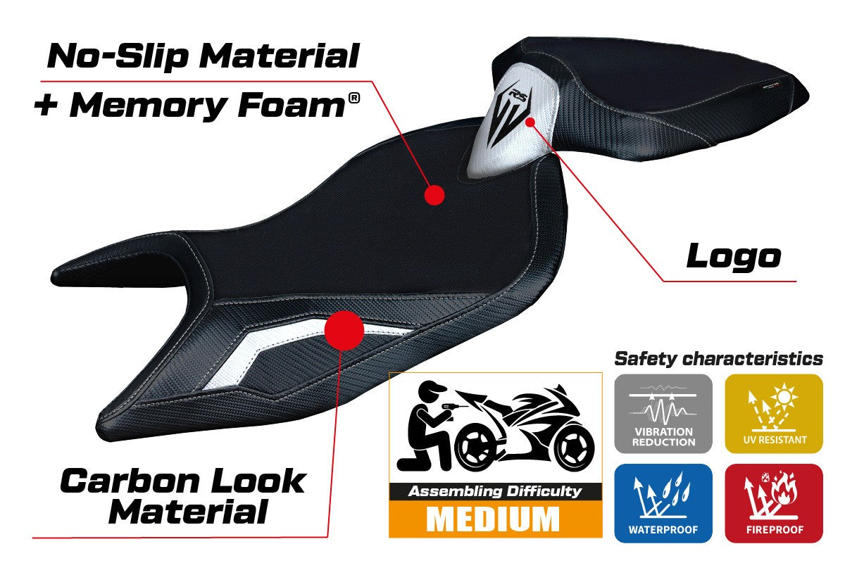 Aprilia RS660 2021-2026 Seat Cover TPZ Italia Comfort Silver