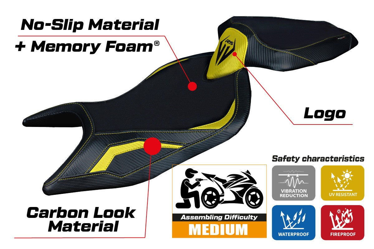 Aprilia RS660 2021-2026 Seat Cover TPZ Italia Comfort Yellow