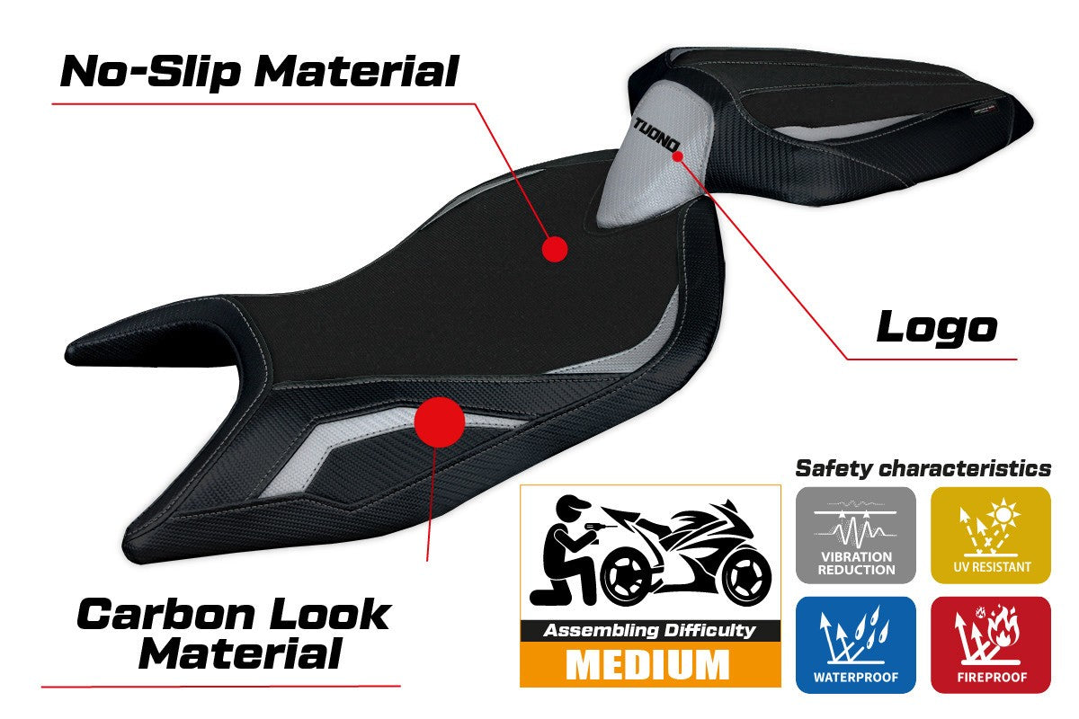 Aprilia Tuono 660 2021-2026 Seat Cover TPZ Italia Comfort Silver