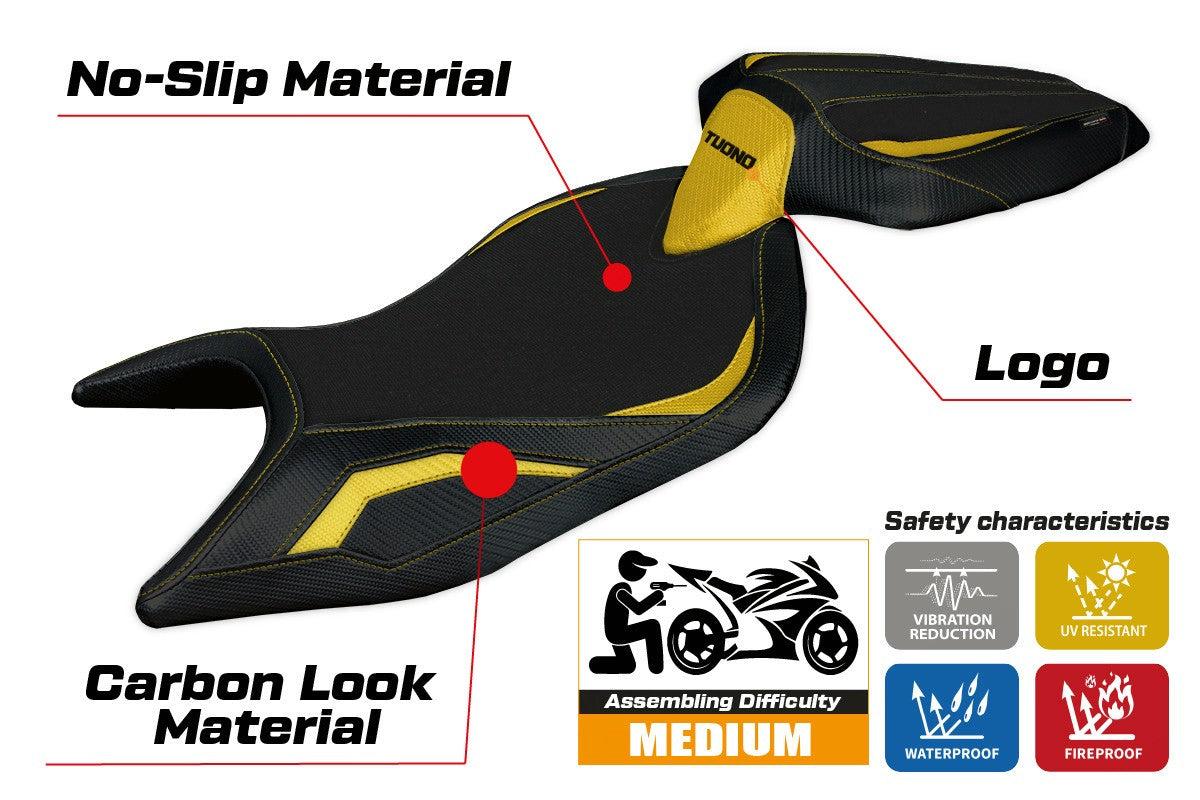 Aprilia Tuono 660 2021-2026 Seat Cover TPZ Italia Comfort Yellow