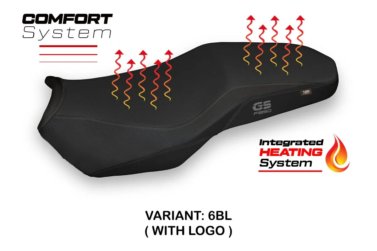 BMW F850GS Adv 2019-2024 Seat Cover TPZ Italia Heated Comfort Black