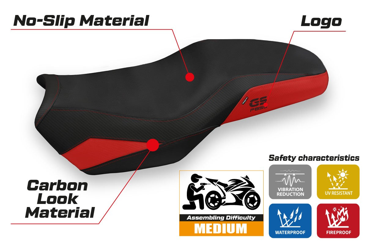 BMW F850GS 2018-2026 Seat Cover TPZ Italia Red