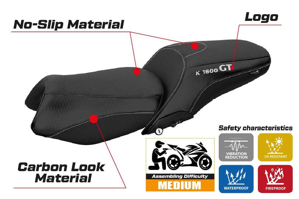 BMW K1600GT 2010-2026 Seat Cover TPZ Italia Comfort Black