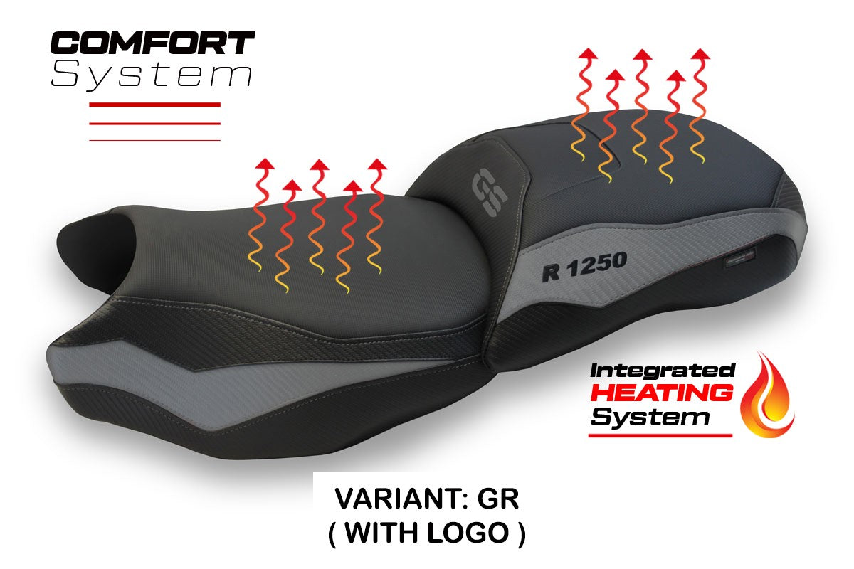 BMW R1250 GS 2019-2023 Seat Cover TPZ Italia Heated Grey Black