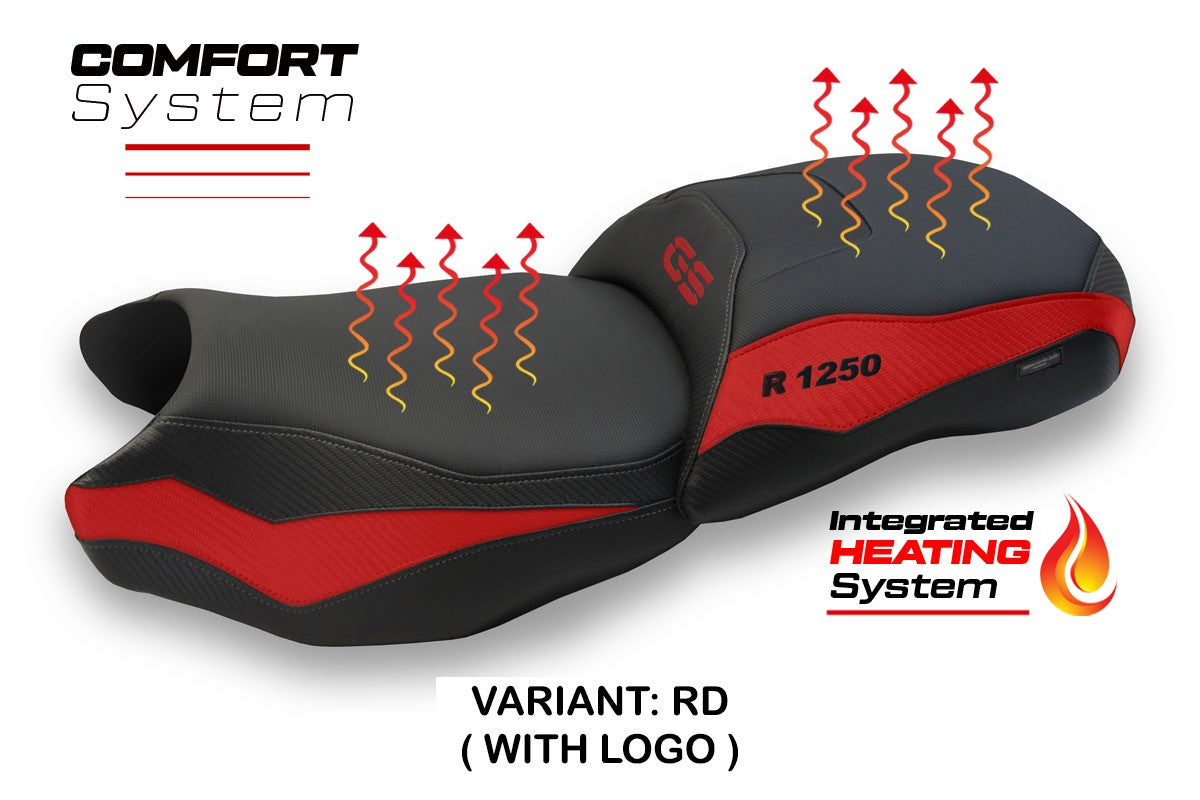 BMW R1250 GS 2019-2023 Seat Cover TPZ Italia Heated Red Black