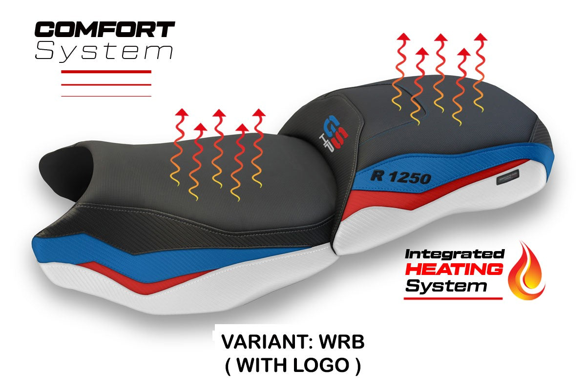 BMW R1250 GS 2019-2023 Seat Cover TPZ Italia Heated White Red BE