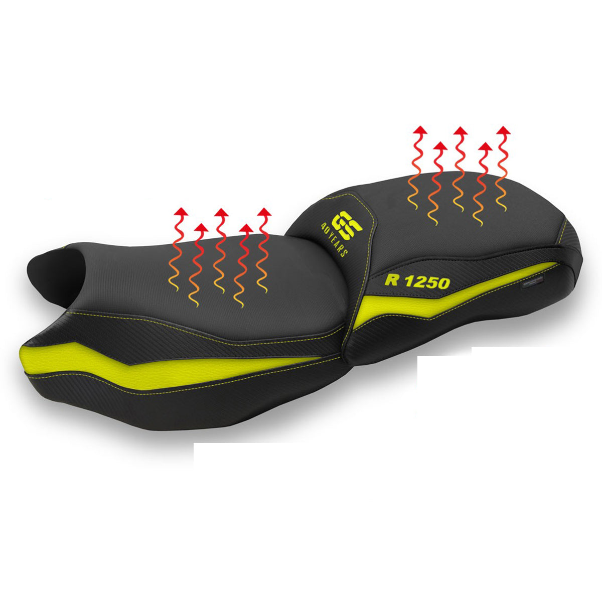BMW R1250 GS 2019-2023 Seat Cover TPZ Italia Heated Yellow Black