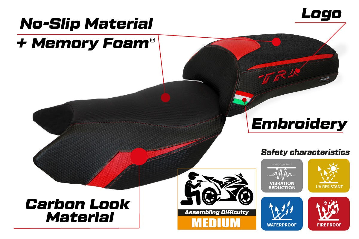 Benelli TRK 502 2017-2025 Seat Cover TPZ Italia Comfort Red