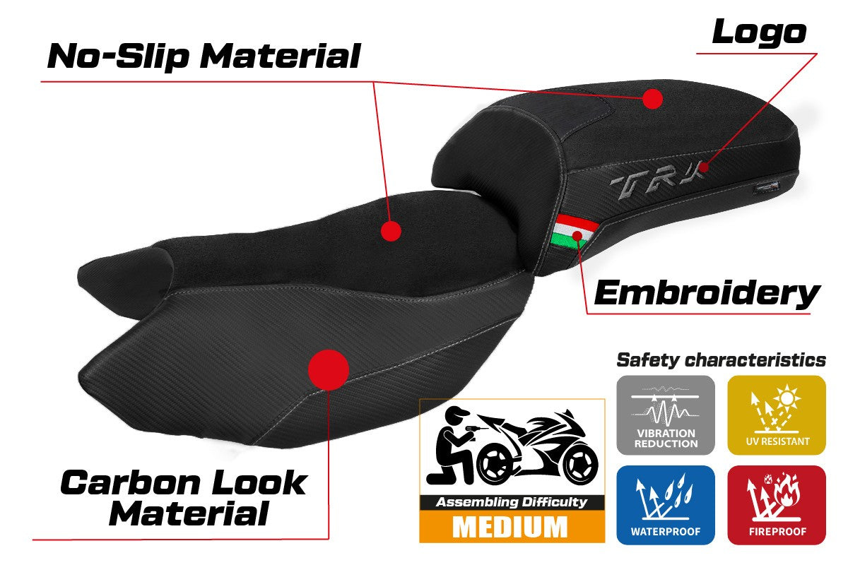 Benelli TRK 502 2017-2026 Seat Cover TPZ Italia Ultragrip Black
