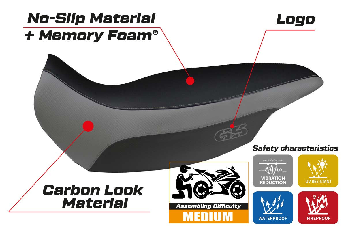 BMW R1150GS Adventure 2002-2006 Seat Cover TPZ Italia Comfort Grey