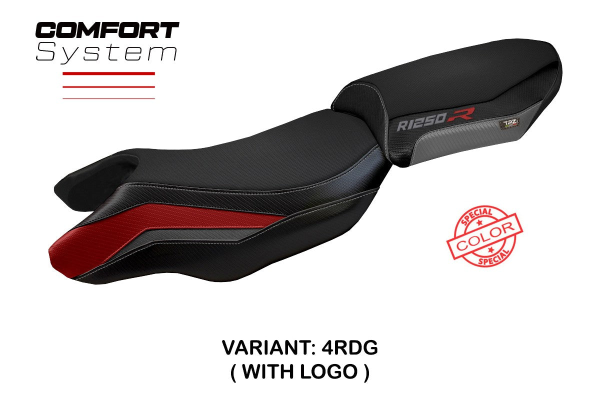 BMW R1250R 2019-2025 Seat Cover TPZ Italia Comfort Red Grey