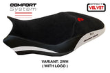 Ducati Monster 821 1200 2017-2020 Seat Cover TPZ Italia Velvet Comfort White