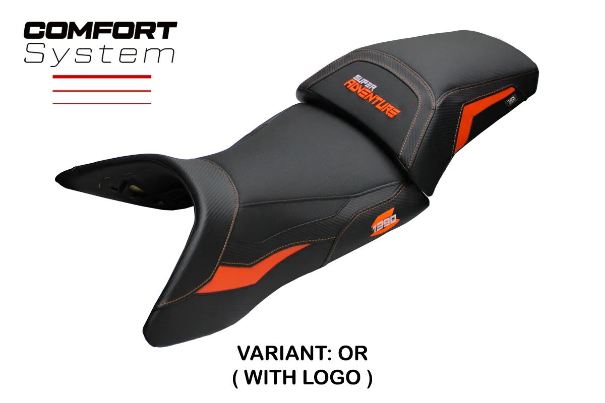 KTM 1390 Super Adventure S 2025-2026 Seat Cover TPZ Italia Comfort Orange Black