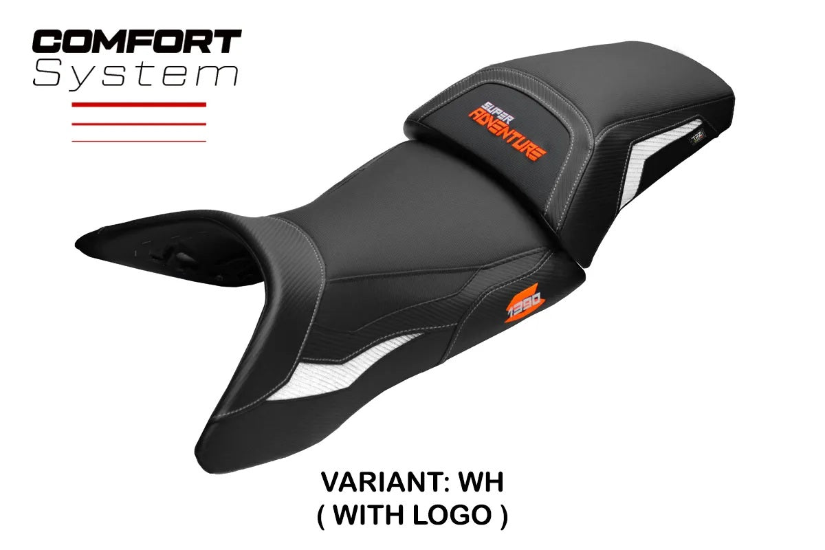 KTM 1390 Super Adventure S 2025-2026 Seat Cover TPZ Italia Comfort White Black