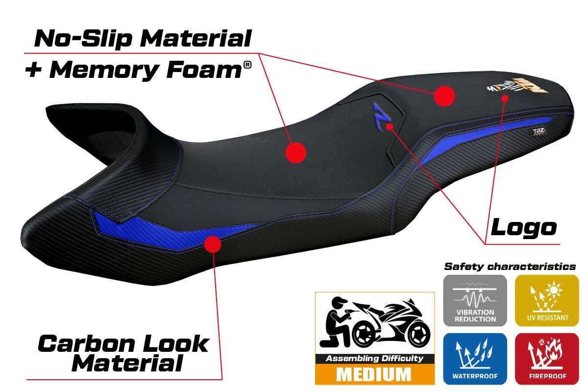 KTM 1390 Super Adventure R 2025-2026 Seat Cover TPZ Italia Comfort Blue Black