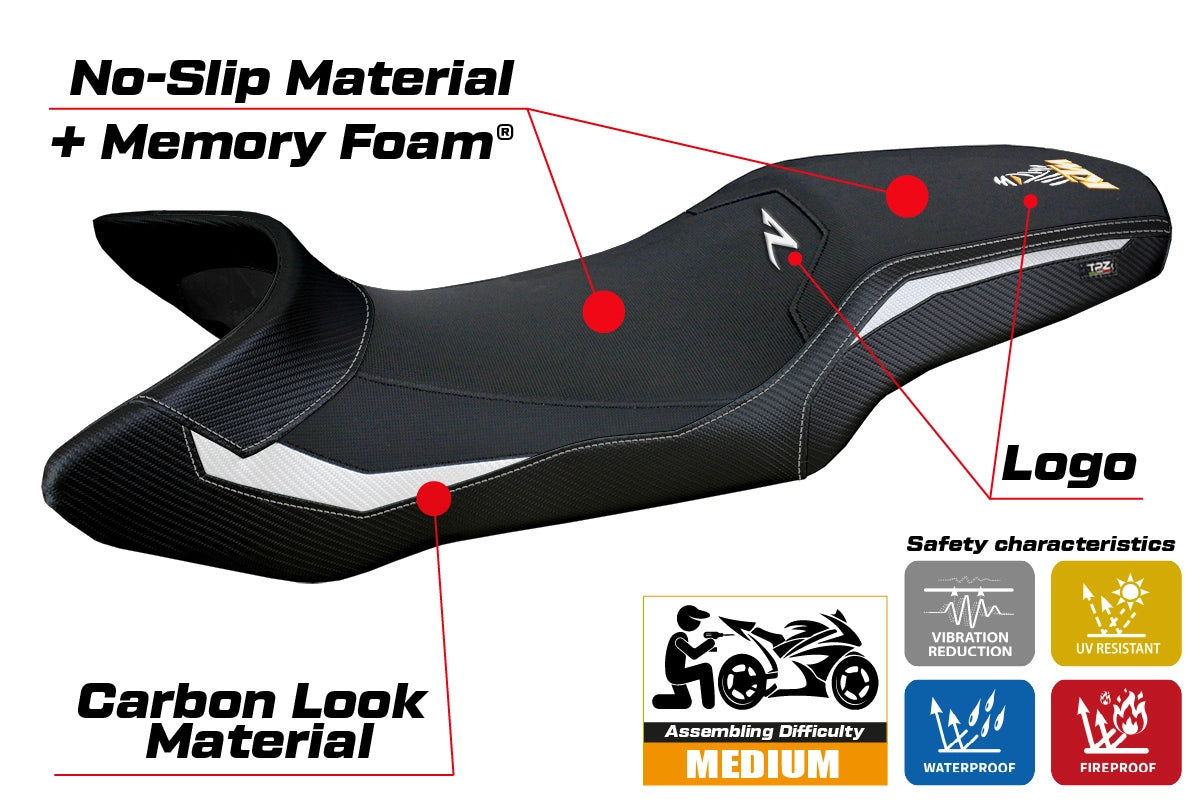KTM 1390 Super Adventure R 2025-2026 Seat Cover TPZ Italia Comfort White Black