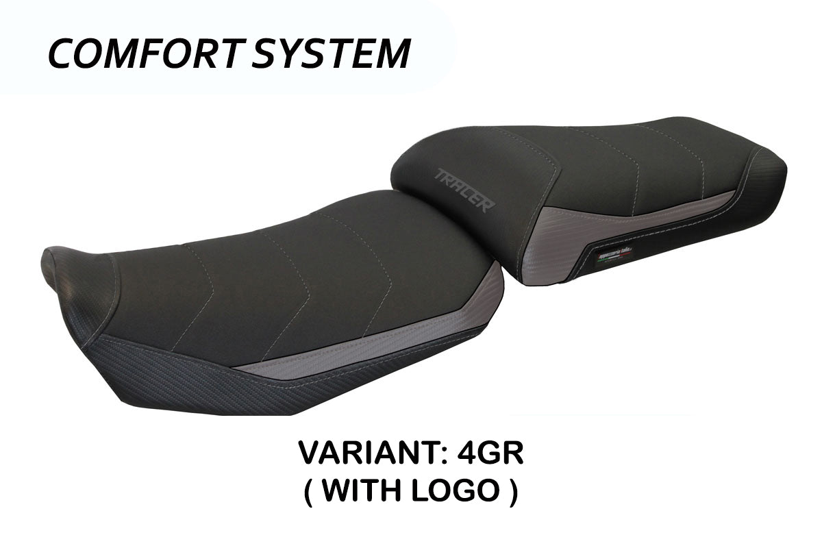 Funda de asiento Yamaha Tracer 900 2015-2017 Tappezzeria Italia TPZ Comfort en gris y negro