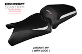 Funda de asiento Yamaha FZ6R 2009-2017 Tappezzeria Italia TPZ Comfort en blanco